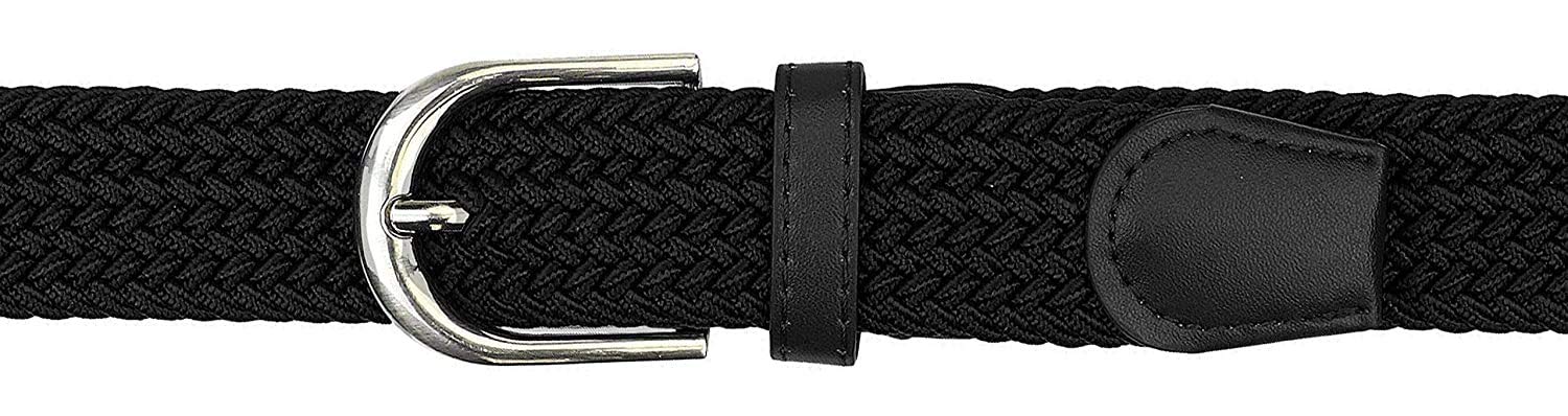 Veteran Stretchable braided cotton belt for men and women,flexible unisex belt Elastic Woven Canvas Fabric Premium Stretch material blend for fit(Green amd Black Colore-Belt) 1
