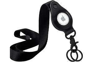 Silicone Lanyard Keychain Compatible with AirTag, Soft Lanyard with Stretchy Neck Strap for AirTag Finder