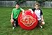Duncan 3673XW Mega Bounce [Blue/Red] - XL, 100 in. Circumference, Inflatable Rubber Ball with Foot Pump, Outdoor Toys and Games