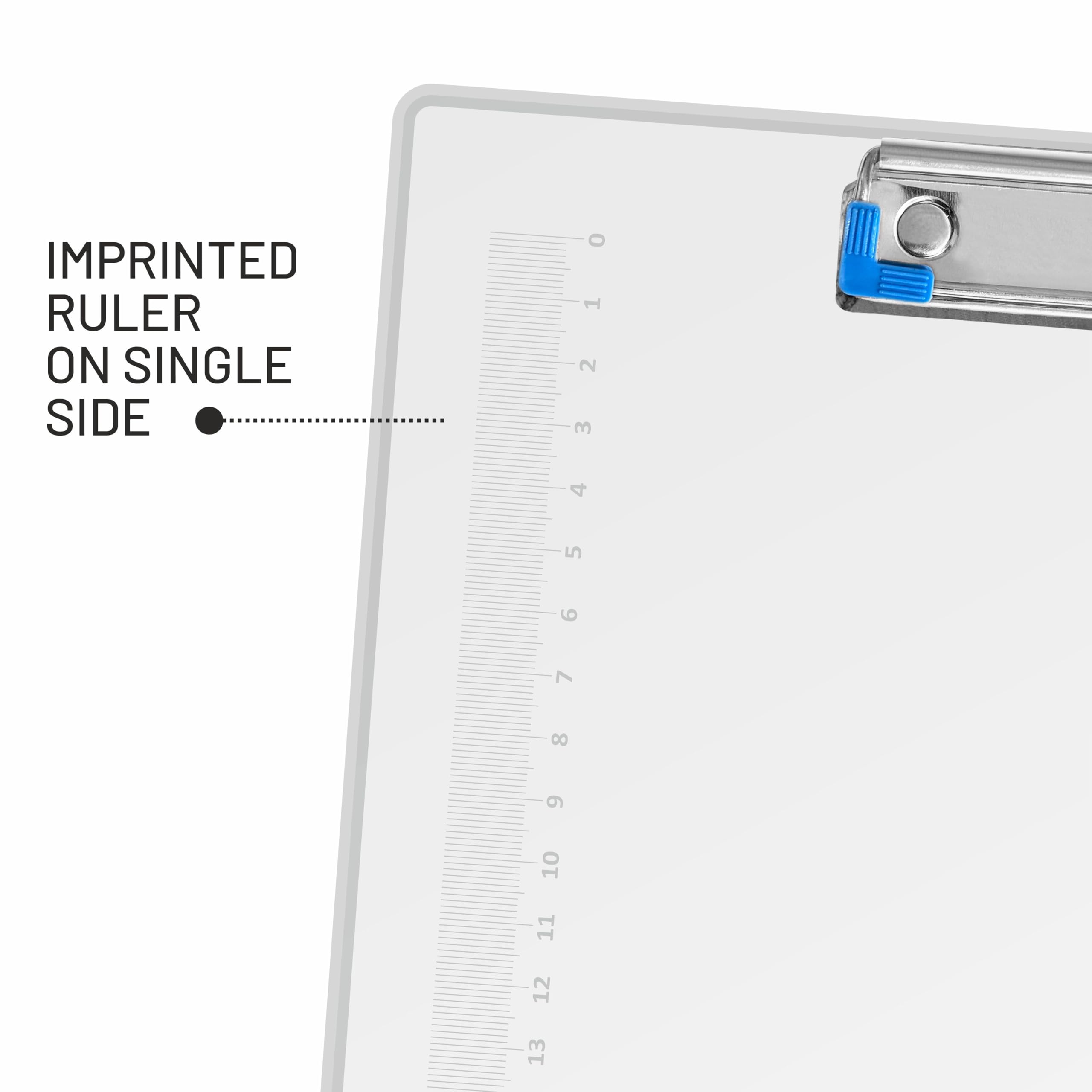 Anupam Portablocco in plastica, trasparente, 24 x 36 cm, portablocco formato A4, per infermieri, studenti, ufficio e donne, portablocco con portapenne e clip a basso profilo