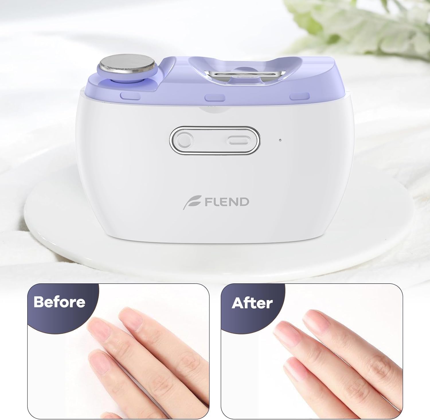 Coupe-ongles électrique automatique - Lime à ongles portable - Sans bruit - Coupe-ongles - Coupe-ongles - 2 en 1 - Facile à utiliser - Lumière LED - Coupe-ongles pour enfants
