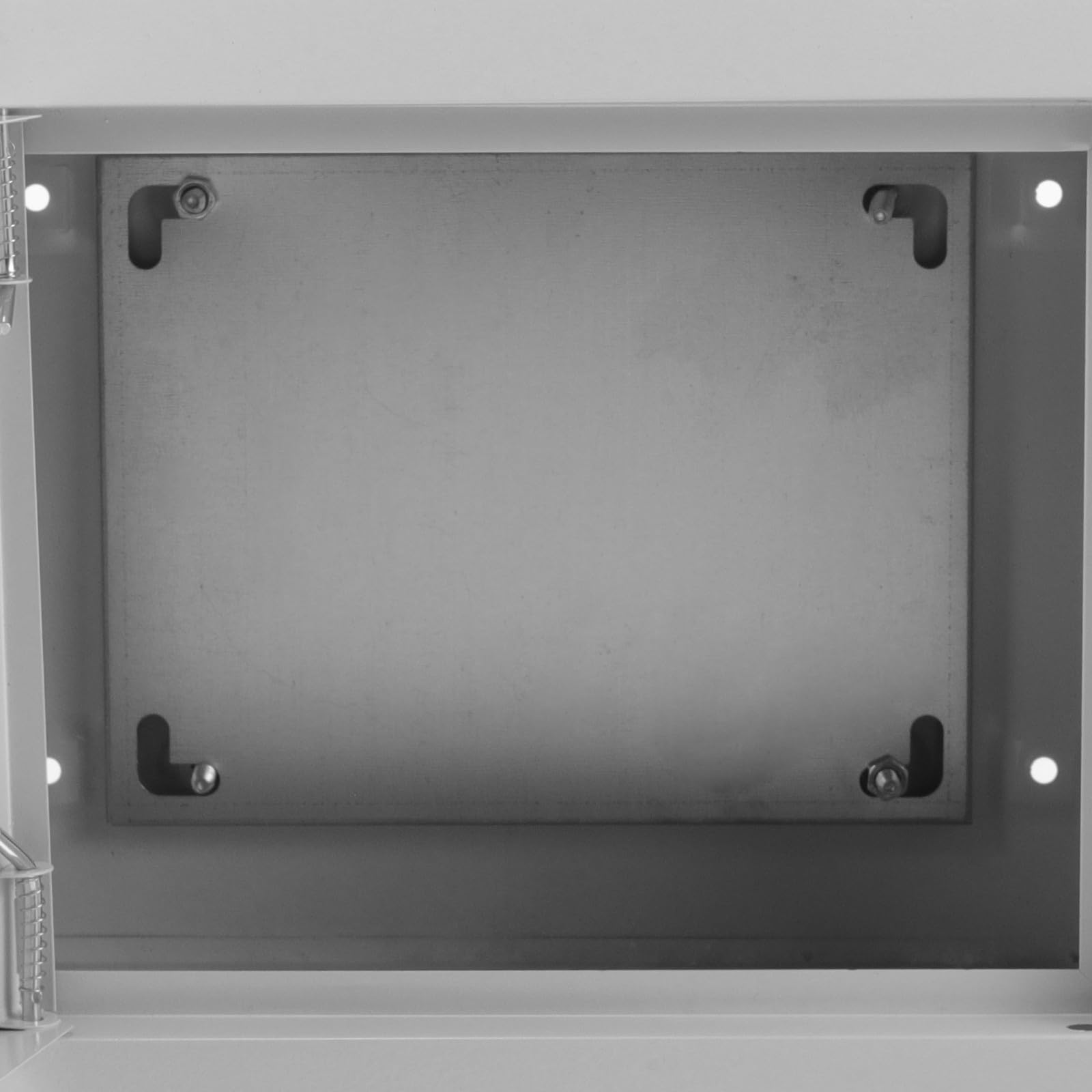Armadietto Elettrico da Esterno Montato a Parete in Alluminio Argento | Casa e Garage, Resistente a Polvere e Ruggine, Adatto ad Ambienti Commerciali e Residenziali
