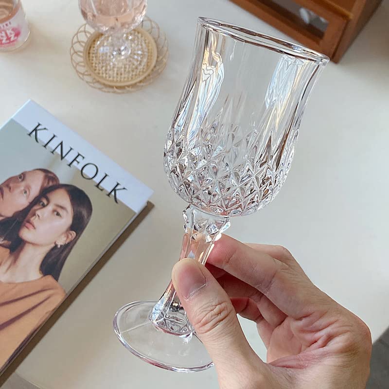 RYHMHA Lot de 3 flûtes à champagne en cristal, verre à vin rouge, verre à cocktail en cristal, cadeau unique pour fête, anniversaire, anniversaire de mariage (160 ml