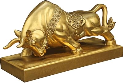 Libwx Estatua De Wall Street Bull Decoracion De Arte De Wall