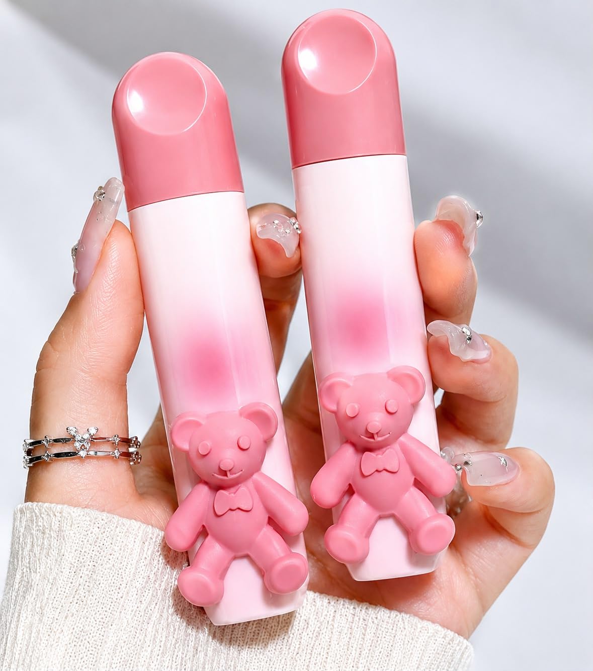Teddy Bear Lip Tint for Women | Velvet Matte Lip Tint with Soft Pink Packaging | Lightweight Lip Color | Long Lasting Finish | Pack of 2-picture-10