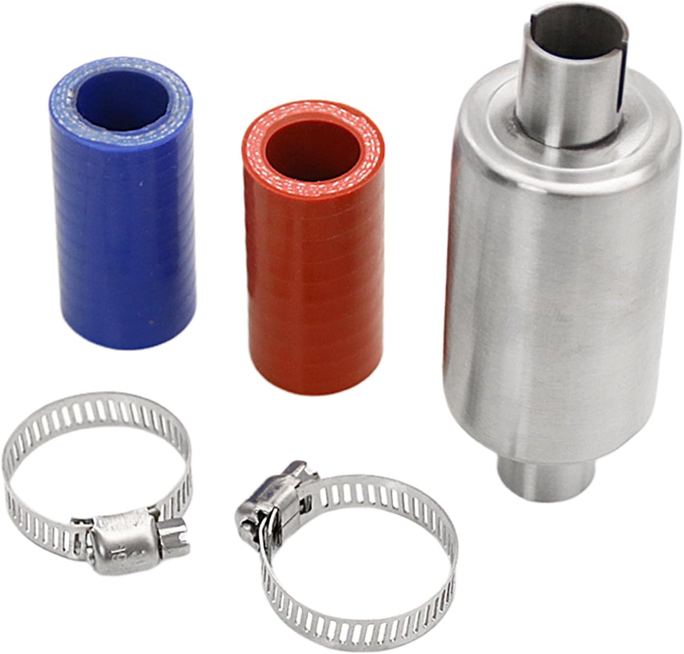 FLMLF Rc Car Silencer Muffler Pipe Kit for 1/5 HPI ROFUN ROVAN KM Baja 5B 5T 5SC Losi 5ive-t T MCD DBXL FS Buggy Rc Boat Parts (Red Blue)