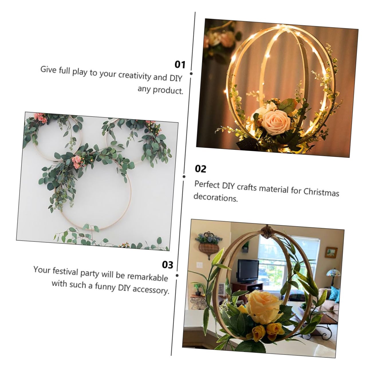 Tofficu 40 Piezas De Coronas Navideñas DIY Decoración De Bienvenida De Eucalipto Artificial Decorativa para El Hogar Decoración para Exteriores Decoración De Despedida De