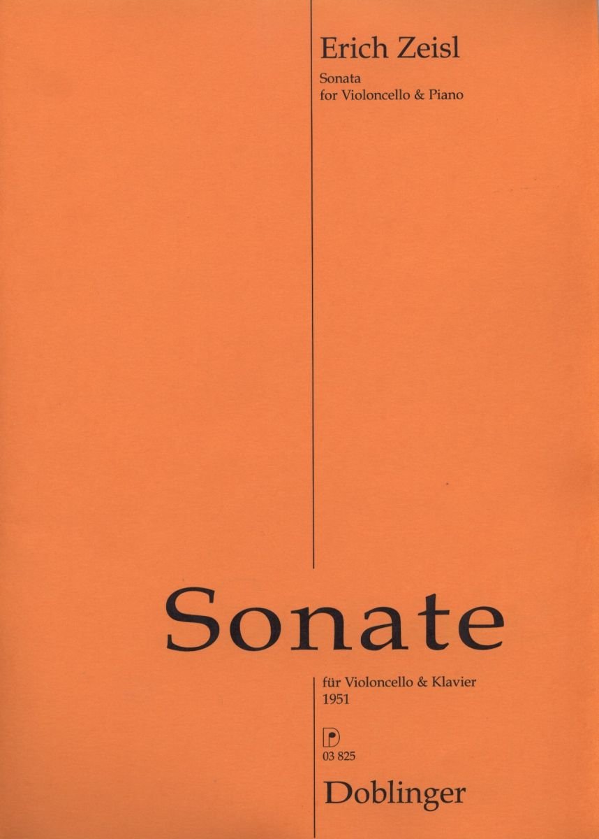 Eric(H) Zeisl-Sonata for Cello and Piano-BOOK