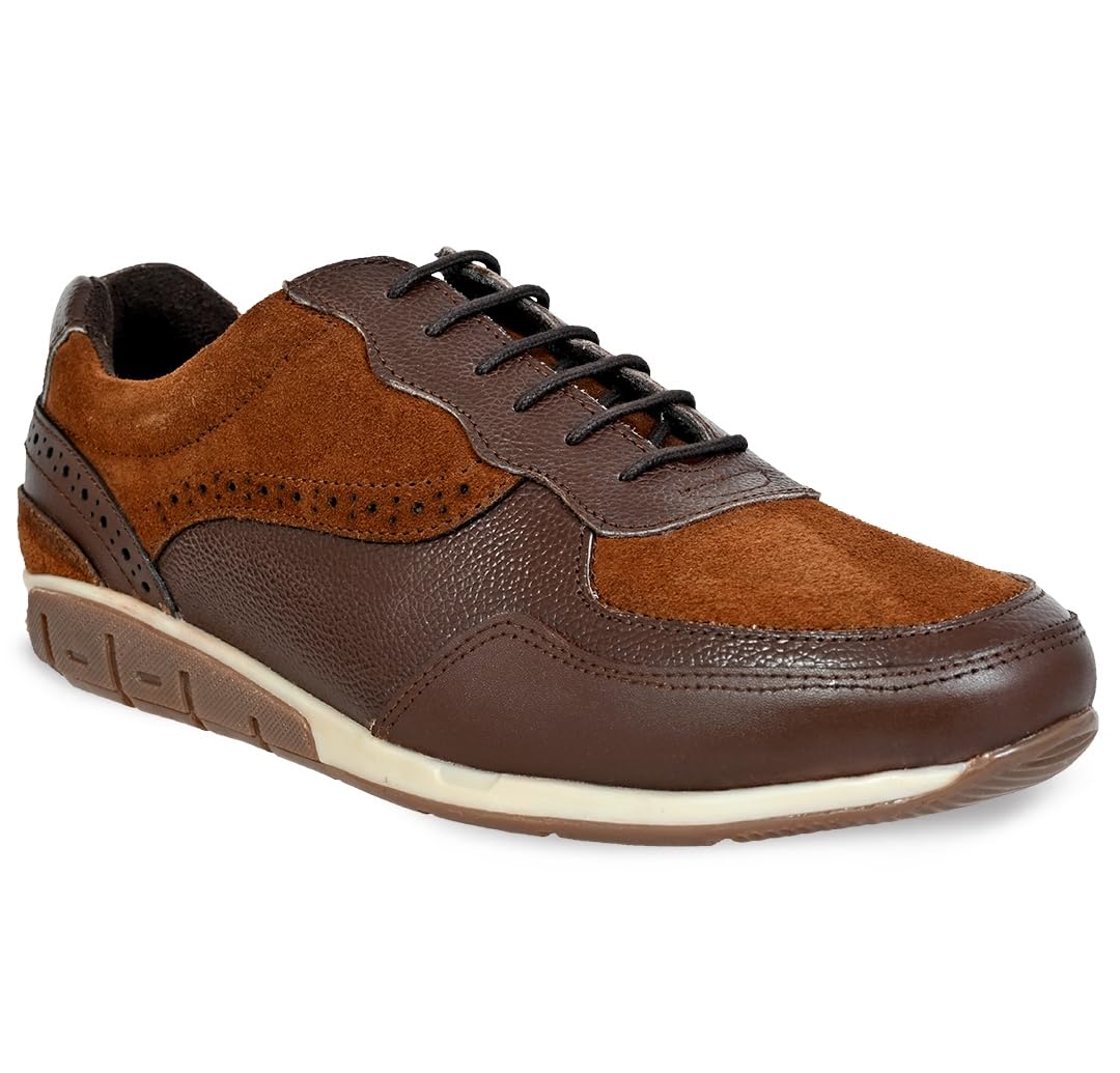 Allen Cooper Mens Accs-19470-brown-tan Brown&Tan Sneaker Shoes - 9 UK (ACCS-19470-BROWN-TAN) (B09HBVKYNG) Amazon Price History, Amazon Price Tracker