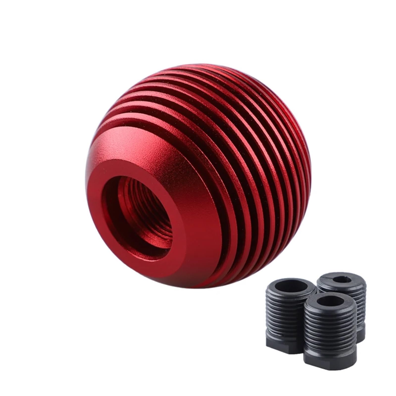 WYLWSHA Shift Gear Knob Cover Car Universal Gear Shift Knob Lever Shifter Handle Aluminum Head(Red)