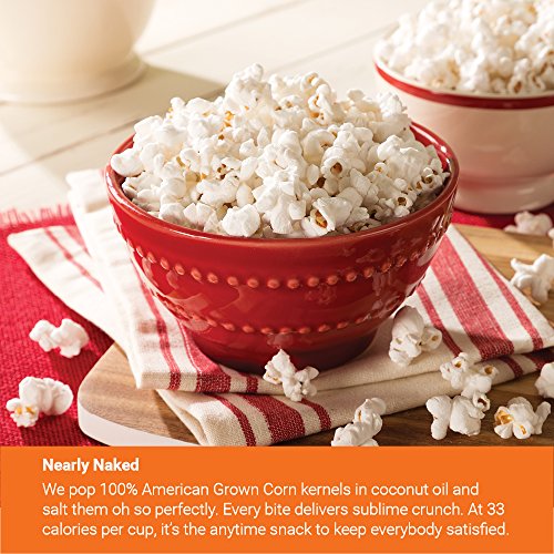 Popcornopolis Gourmet Popcorn Snack Bags, Pack of 24 Nearly Naked 0.55 Ounce Bags