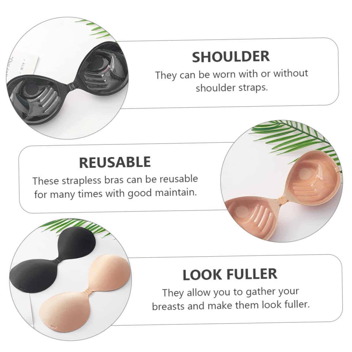 Pegatinas De Sujetador Adhesivo Sin Tirantes Vestido De Novia para Vestidos De Novia Negros para Sujetador Bandeau Invisible Gel De Sílice