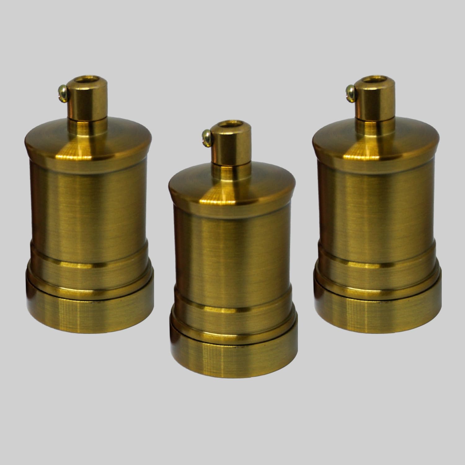 LEDSone E26 E27 Vintage Threaded Lamp Holder E27 Edison Bulb Pendant Lamp Holder Retro Ceramic Pendant Light Socket Hanging Light Fixture for Lamps Ideal for Home & Décor - 3 Pack