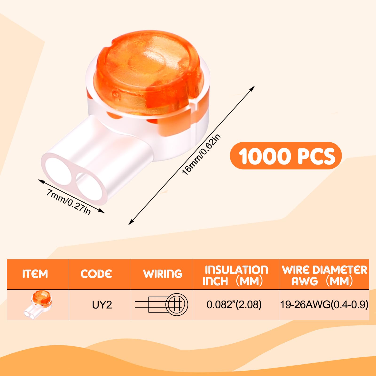 Zhengmy 1000 connettori per cavi di rete IDC impermeabili UY2 K2 riempiti di gel, connettori per cavi di rete telefonica, connettori per cavi di rete telefonica, connettori di testa per cavi elettrici