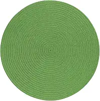 Kit 6 Jogos Americanos Redondos Decorativos | Cores Variadas | Elegância e Proteção para Mesa de Jantar (Verde, 6 peças)