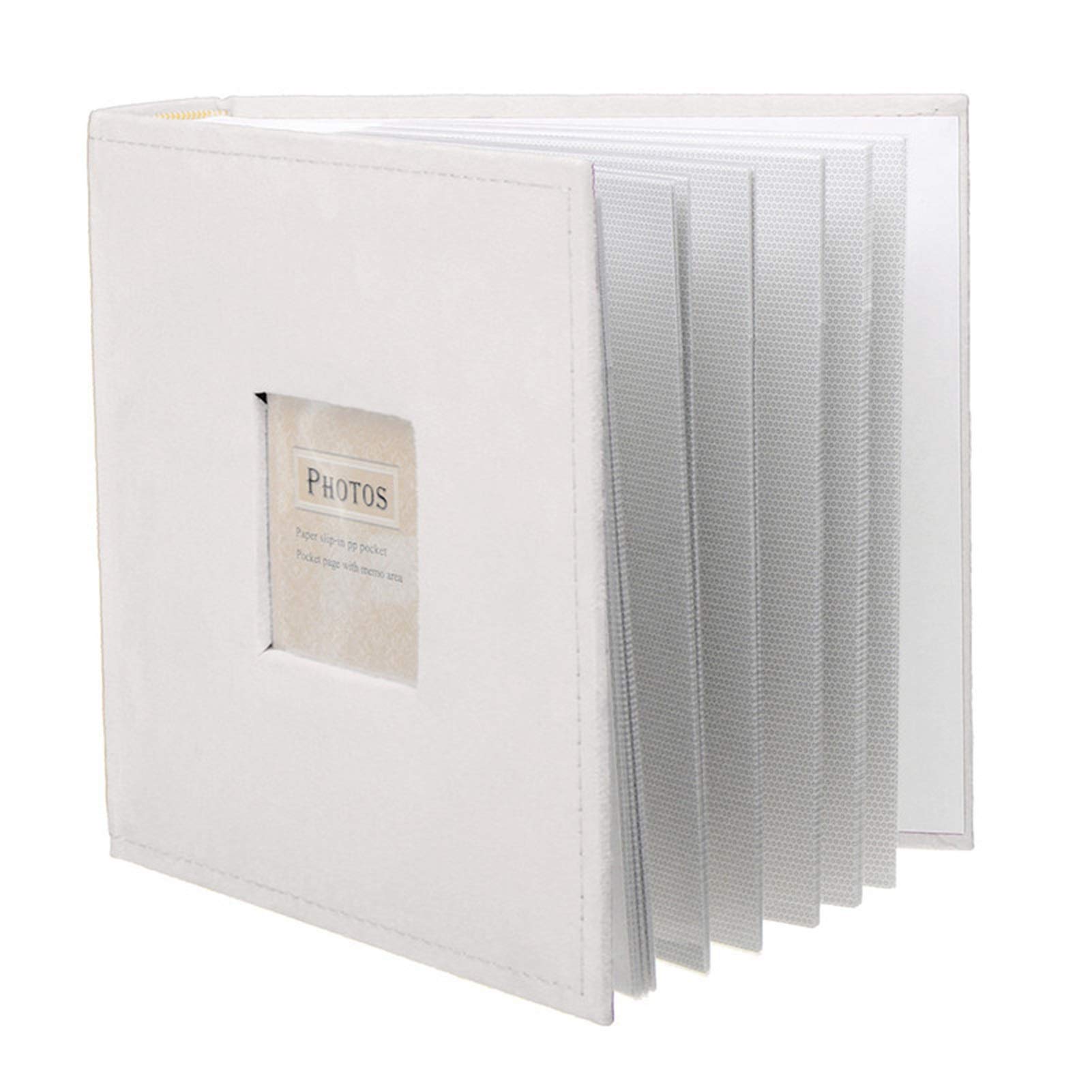 1 szt. Pomieści zdjęcia wsuwane notatki album fotograficzny rodzinny notebook albumy z obrazkami 200 zdjęć na zdjęcia albumy książka 4 kolory (kolor: Biały)