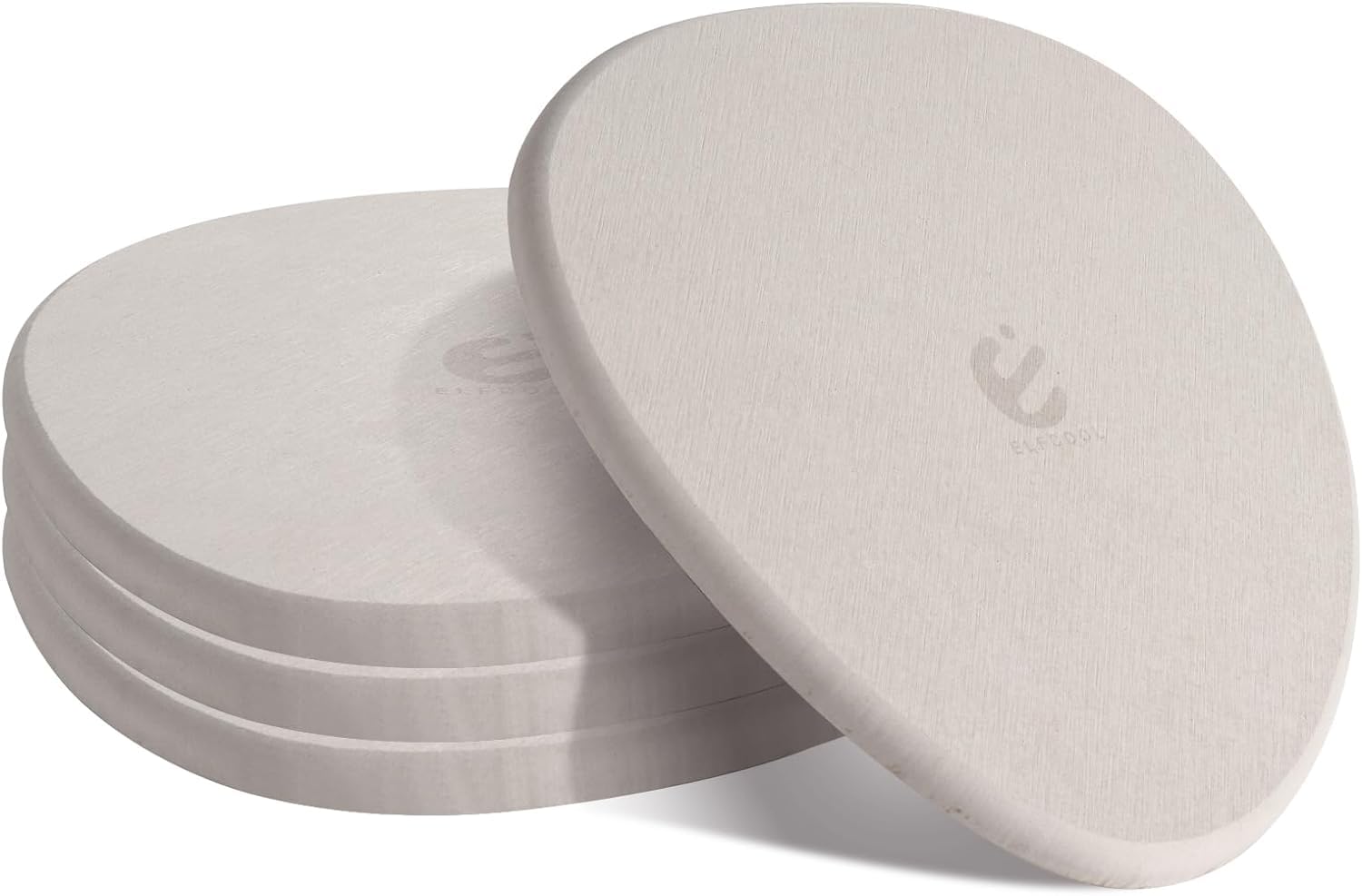 Elfcool Plant Saucer Quick Dry Absorbent Flower Plant Pot Saucer Dirp Tray Diatomaceous Earth Plant Mat for Indoor Outdoor Plants (8''-Off White-4pack