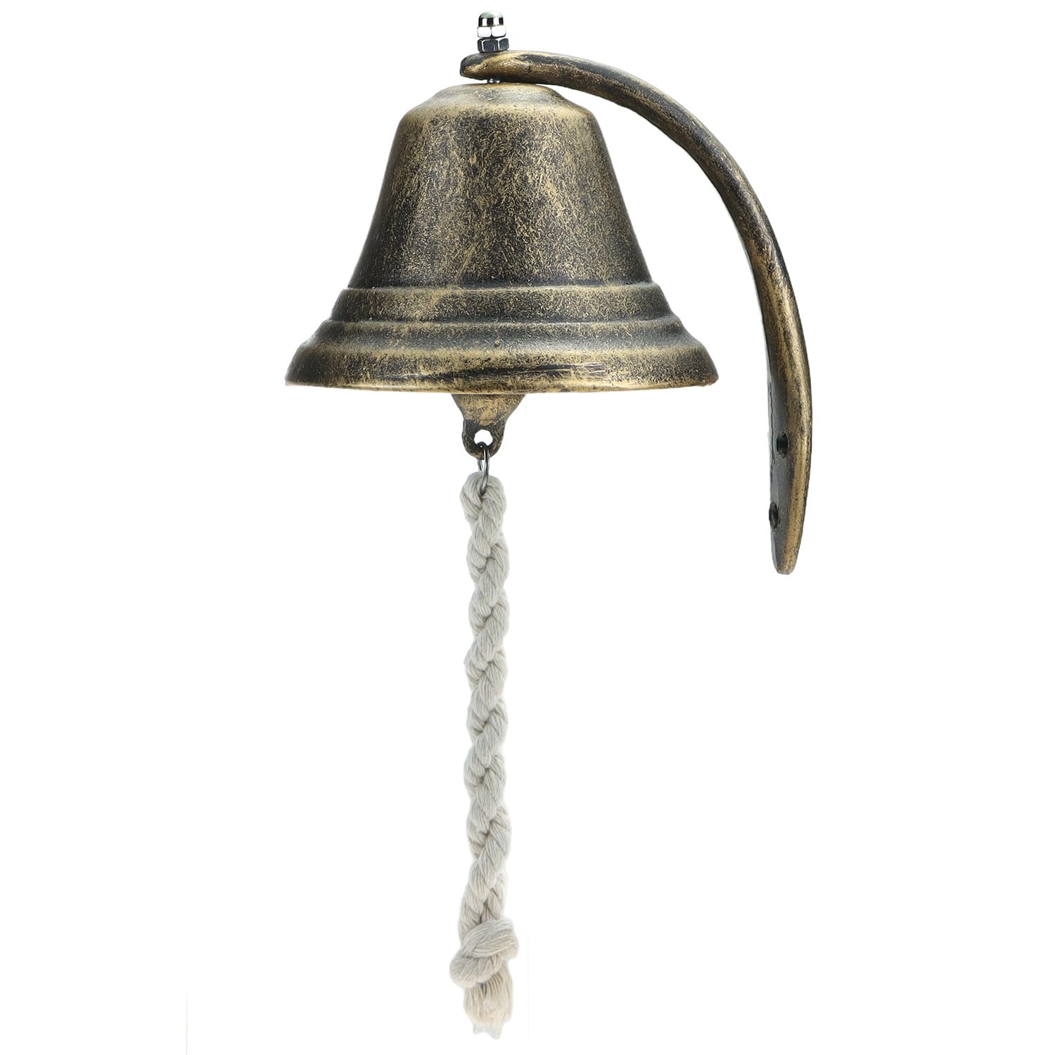 QWORK® Vintage Hand Bell, 6 Inch Bar Bell, Bar Accessories, for Home Pubs, Receptions, and Holiday Decor