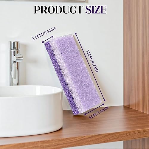 Miniatura 2 de Paquete de 10 piedras pómez con rayas, herramientas de pedicura para pies, depuradores de pies para ducha y bañera de pies, removedor de callos y