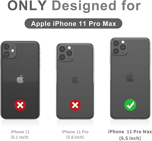 Miniatura 2 de Funda para iPhone 11 Pro Max, bonita funda Don't Touch My Phone a prueba de golpes, de doble capa, resistente, de silicona, funda de plástico para