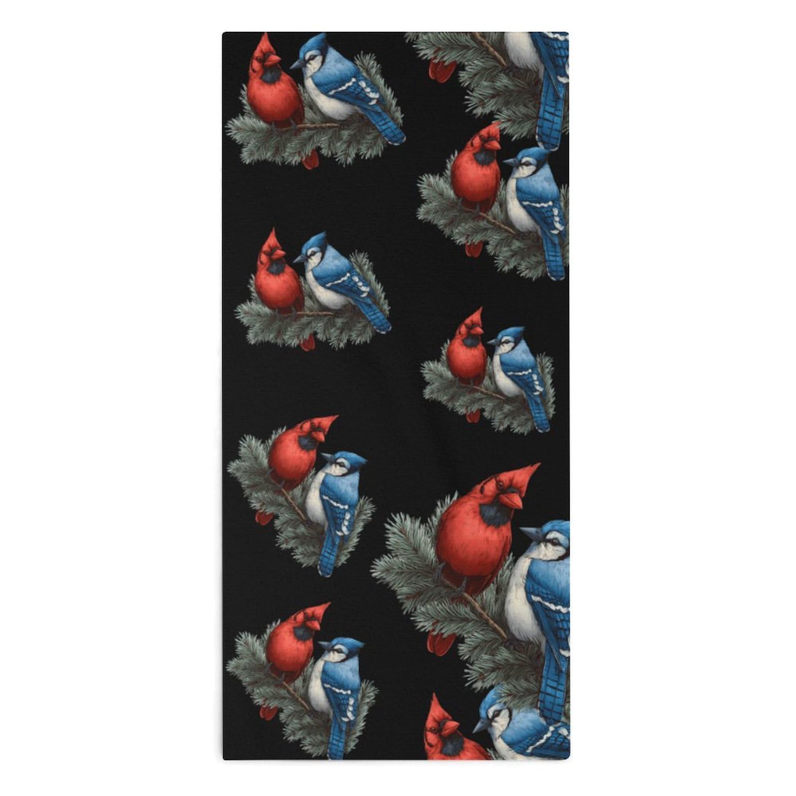 TXFBTRFSA Cardinal And Blue Jay Hand Towels for Adult Face Towel Bath Beach Swim Accessories