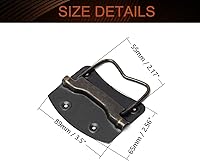 Vista 2 de MroMax Mango de pecho de 2.56 x 3.5 pulgadas, pintura en aerosol, montaje en superficie, anillo de pecho de 2.559 in x 3.504 in para caja