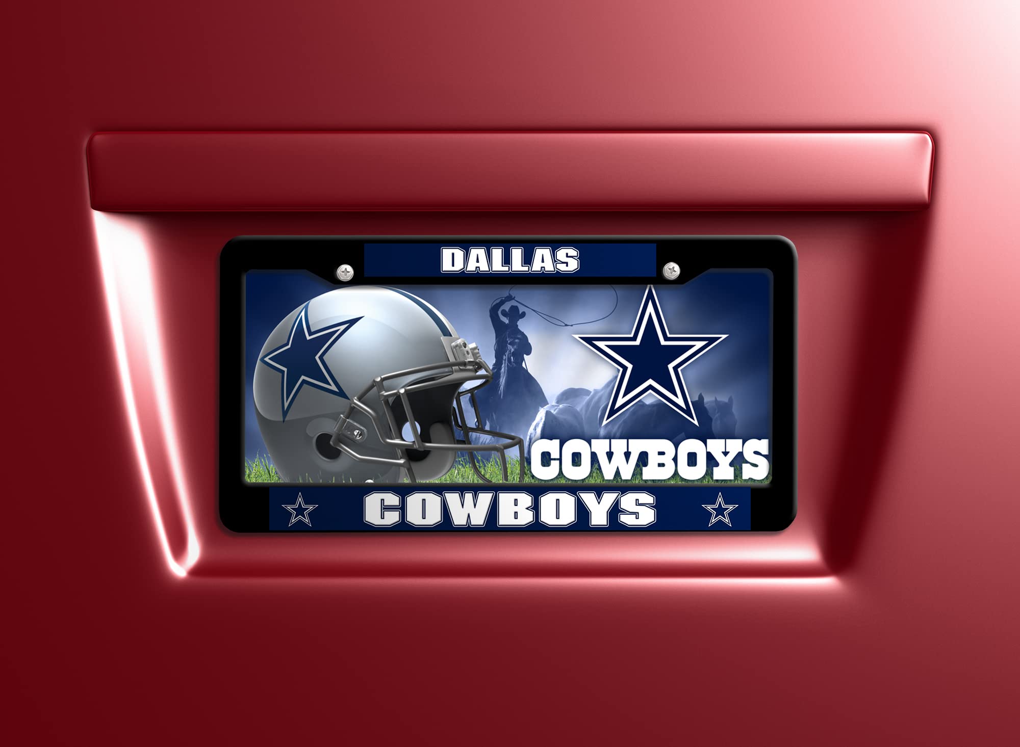 Rico Industries NFL Dallas Cowboys Plastic License Plate Frame, 6 x 12.25-