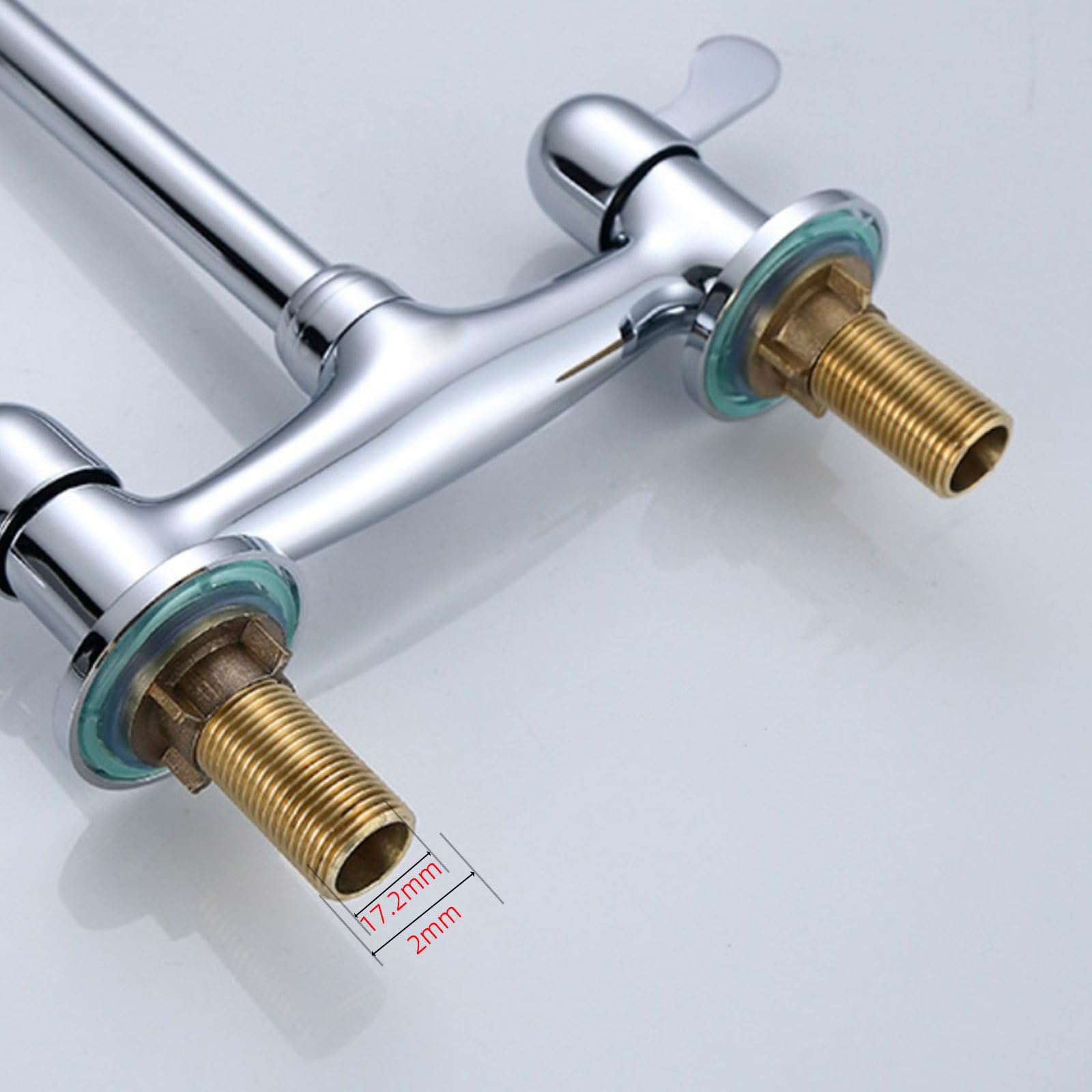 Hemobllo Robinet De Cuisine À Deux Trous Pour Évier Avec Commande Séparée Eau Chaude Et Froide Mitigeur Vertical Rotatif À 360° Adapté À Usage Domestique Et Commercial
