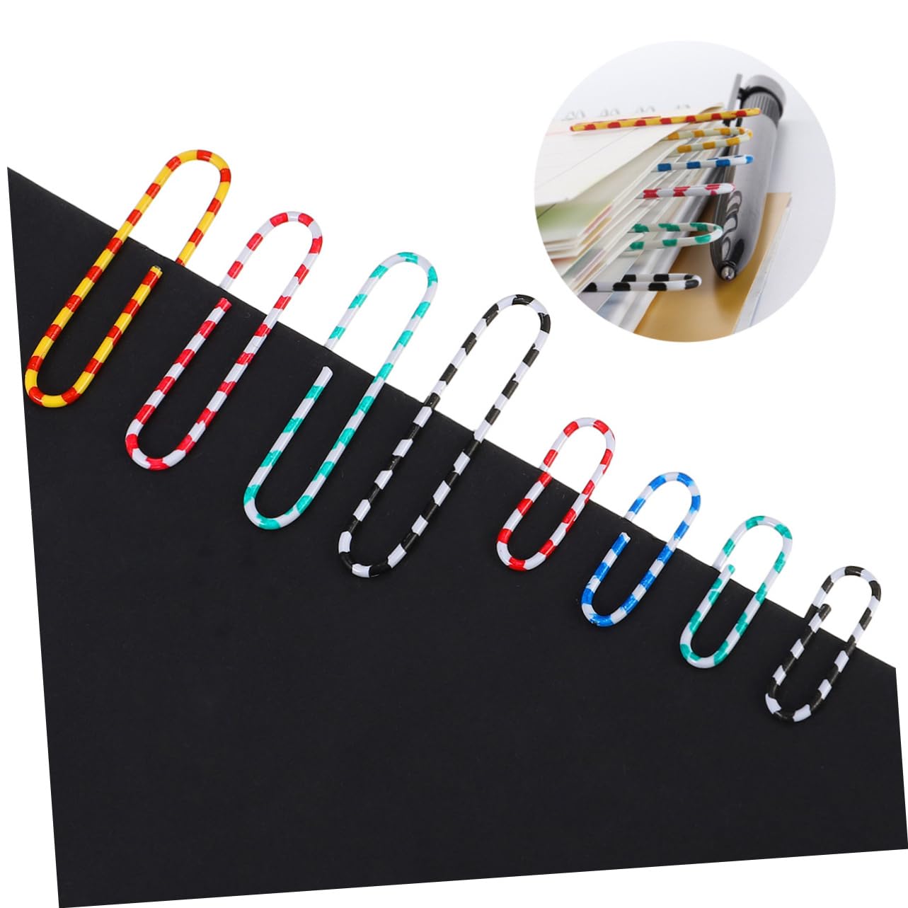 SHINEOFI 3 Set Graffetta Per Fogli Griglia Fermagli Di Carta Poli Taccuino Graffette Ideali Clip Di Tenuta Da Cucina Patata Fritta Di Grandi Dimensioni Telo Metallo Colorful 450 Pezzi * 3