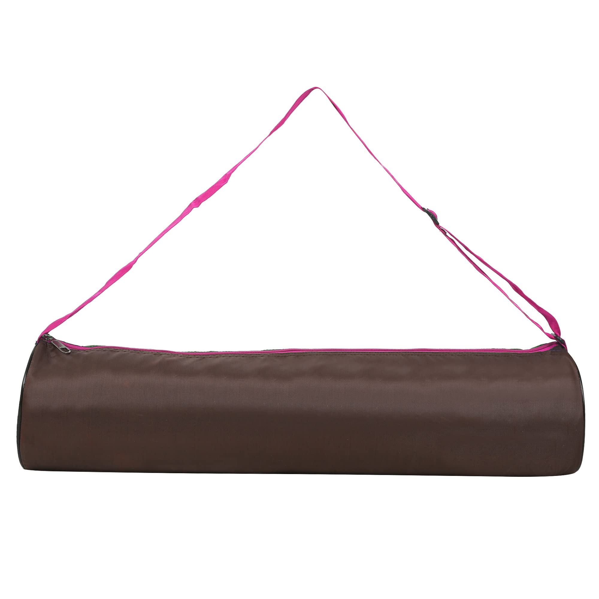 Panchtatava Stylish Chocolate Brown-Pink Yoga Mat Bag (Cover ONLY) for Men& Women (Brown, Sling Bag)-image-3