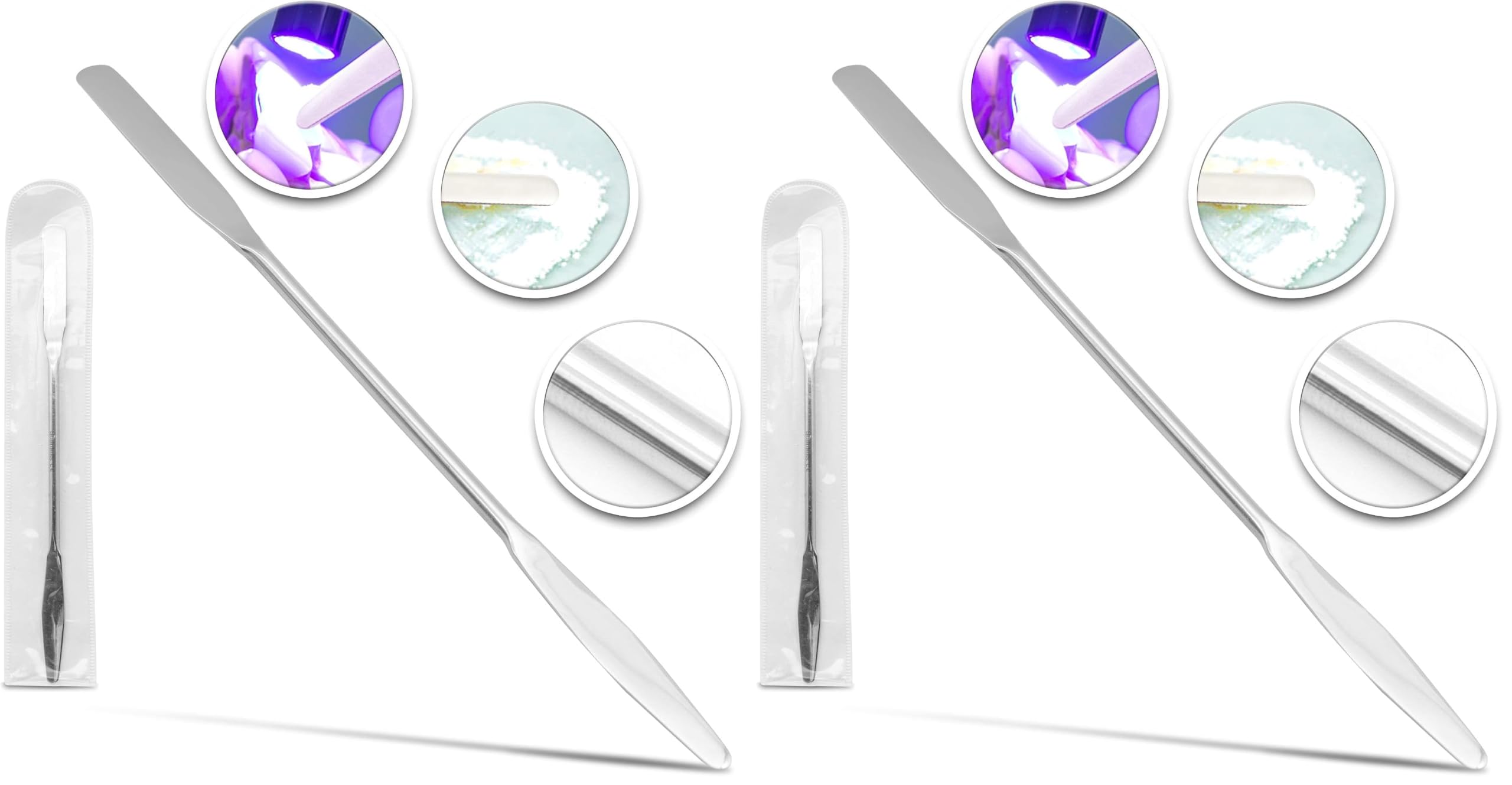 Lab Micro Double Ended Spatula Round/Tapered Arrow End, Flat Ends 50 mm X 9 mm, 7" Length, Stainless Steel — Amazon image 9