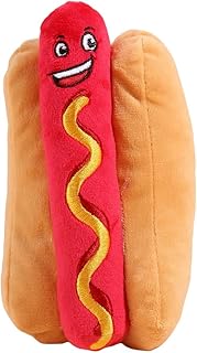 QWINEE Squeaky Dog Toys Food Design Puppy Chew Toys Dog Plush Toys for Small Medium Dog Bulk Dog Squeaky Toys Multicolor One Size