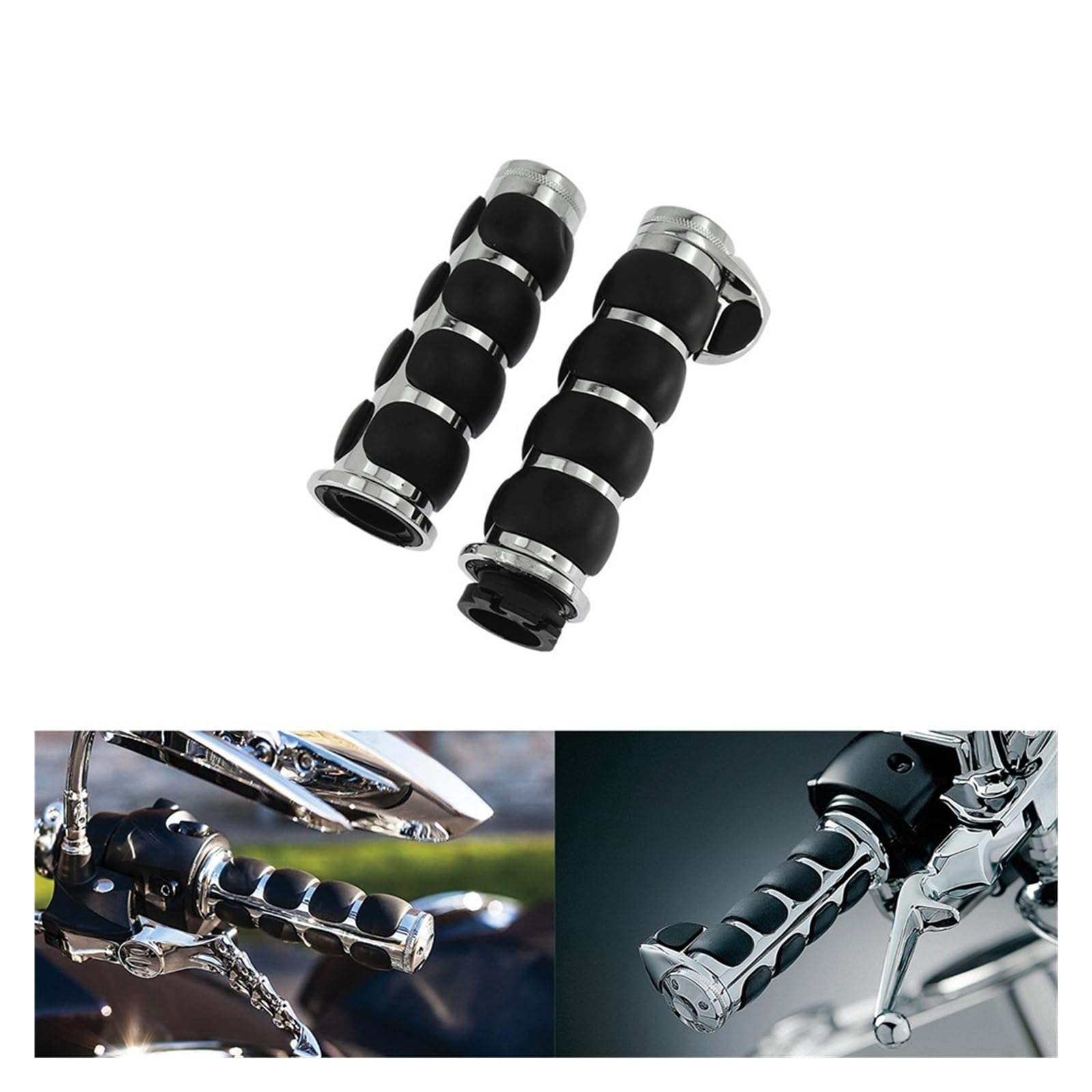 Manillar de goma para motocicleta de 1 pulgada y 25 mm, con extremos de barra antideslizantes para Yam&Aha para Hon&da para Har&ley XL