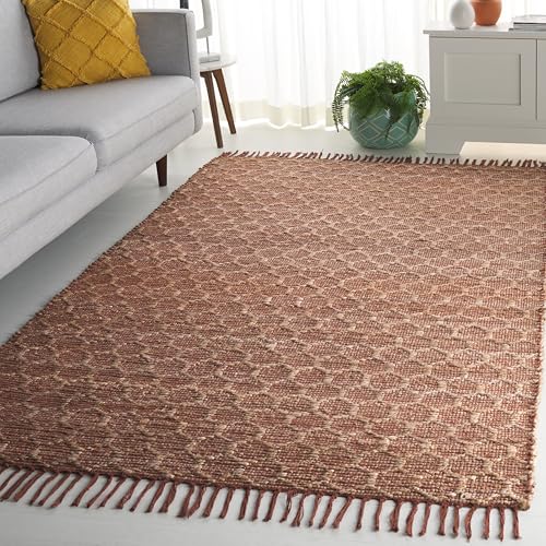 Tapete decorativo SAFAVIEH 4 x 6 pies Rust/Natural