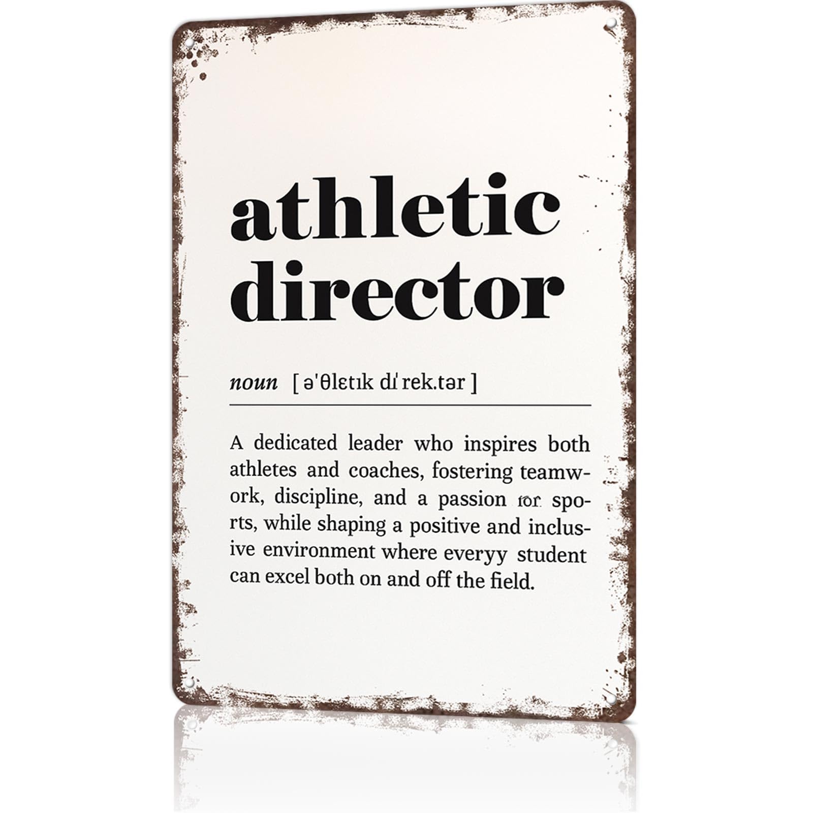 KWQDOZF Funny 8x12inch Athletic Director Aluminum Sign Wall Art