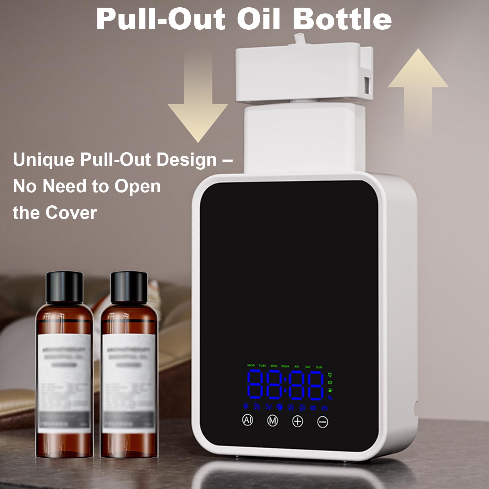 Diffusore di Profumo Smart Professionale, Macchina senza Acqua 600 m³ | Controllo tramite App e Touch, 4 Modalità, Capacità 300 ml, Uso a Parete o da Tavolo per Hotel, Uffici e Spa(white)