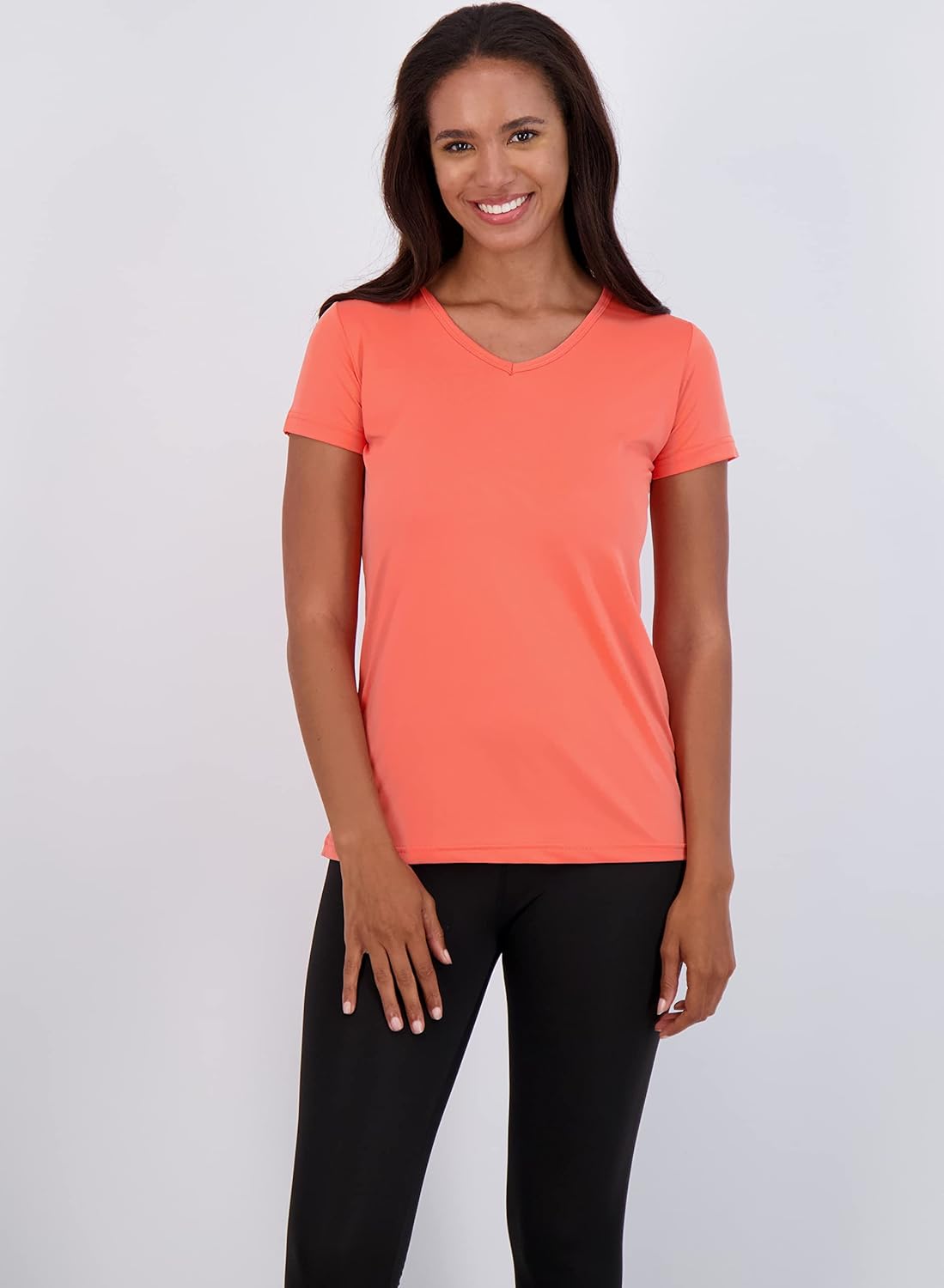 5Pack Women's Short Sleeve VNeck Activewear TShirt DryFit Moisture