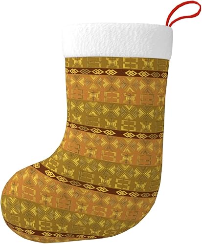 Calcetines de Navidad, patrón étnico africano con símbolos Adinkra, medias de Navidad grandes, medias colgantes de Navidad para Navidad, vacaciones,