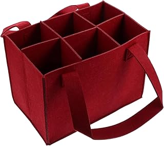 Générique Sac de Transport à 6 Compartiments pour Bouteilles de Vin et Boissons - Rangement Réutilisable pour le Shopping, Mariage et Voyage