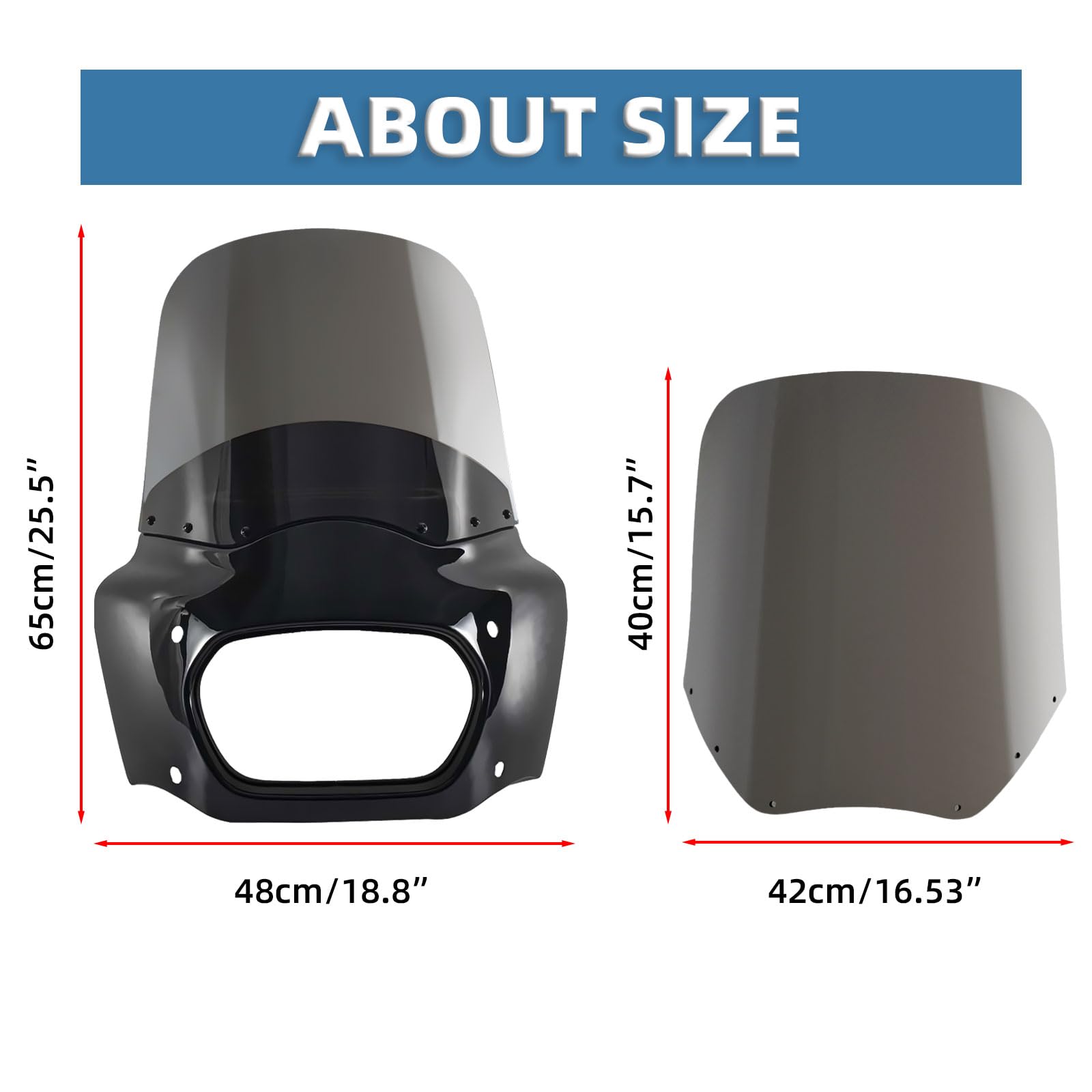 Amazon | BOSYCY オートバイフェアリングフロントガラスキット レトロ