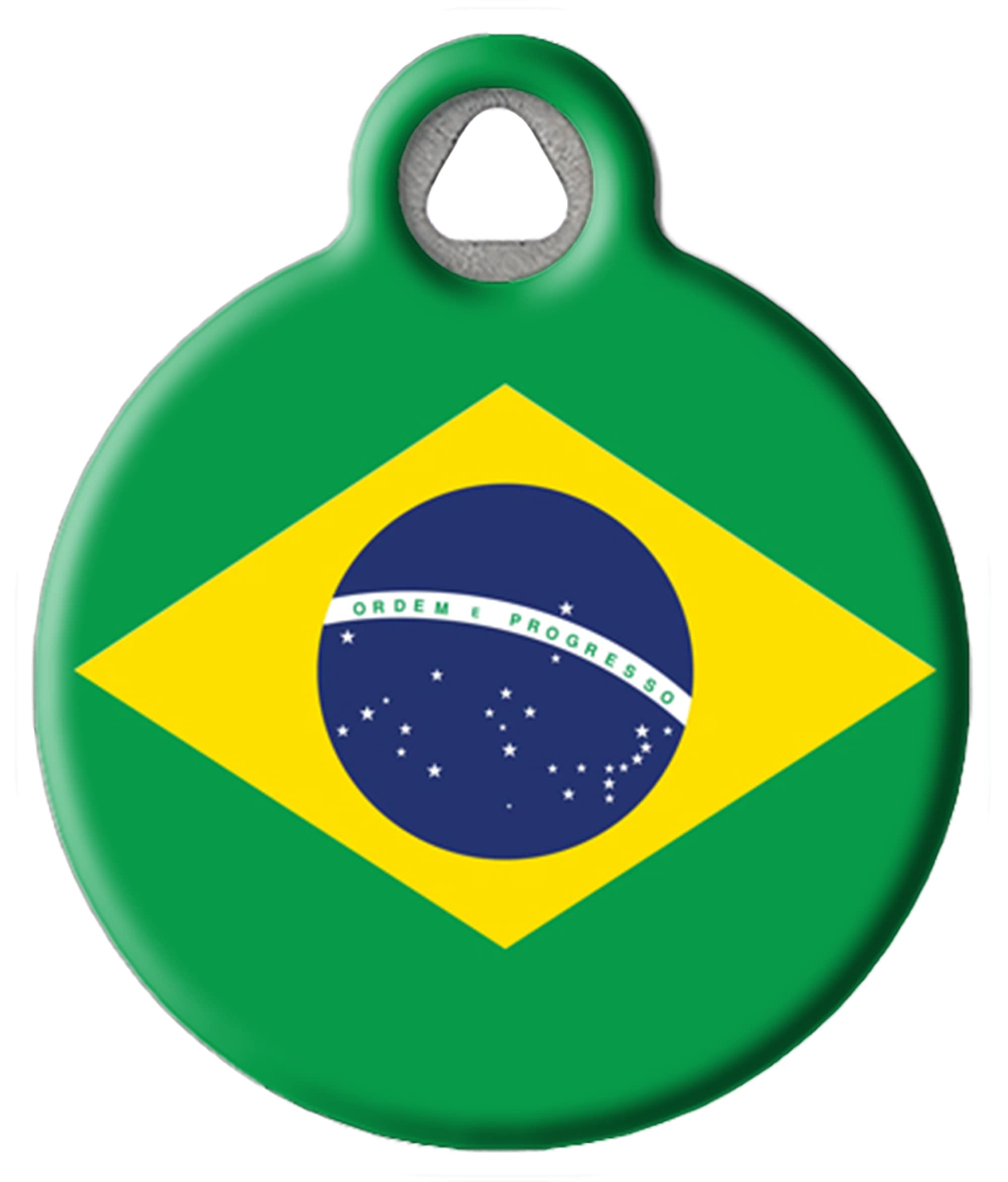 Brazil Flag - Custom Pet ID Tag for Dogs and Cats - Dog Tag Art - LARGE SIZE