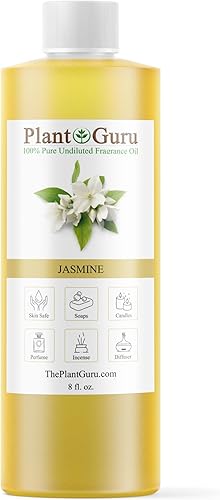 Aceite aromático de jazmín de 8 onzas líquidas. Aceite perfumado para hacer jabón, velas, bombas de baño, mantequillas corporales. Utilizado en