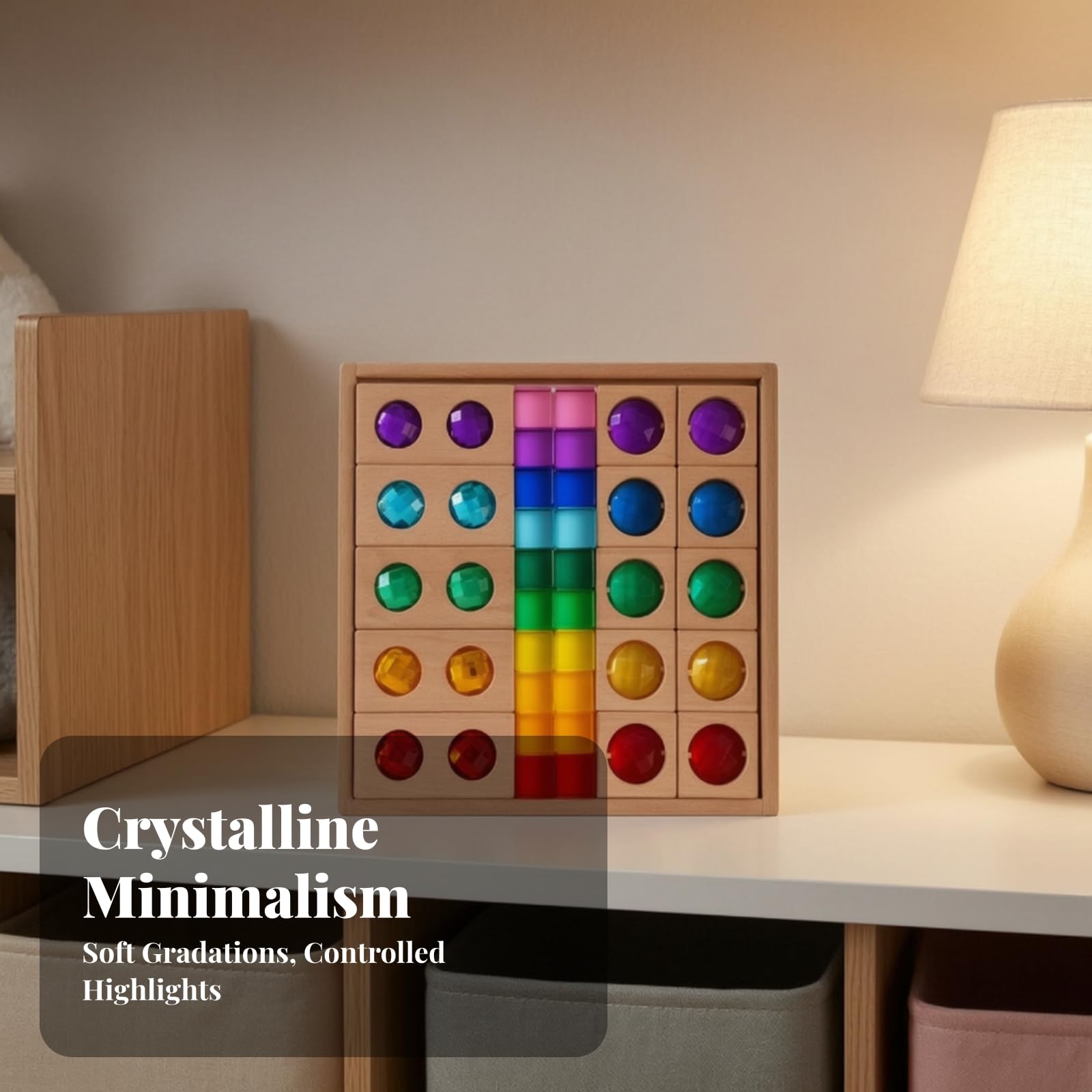 Milageto Gioco a Incastro in Legno | Apprendimento Pratico e Sensoriale, Traslucido, Gioco di Incastro con Forme in Legno, per Asilo, Stile D