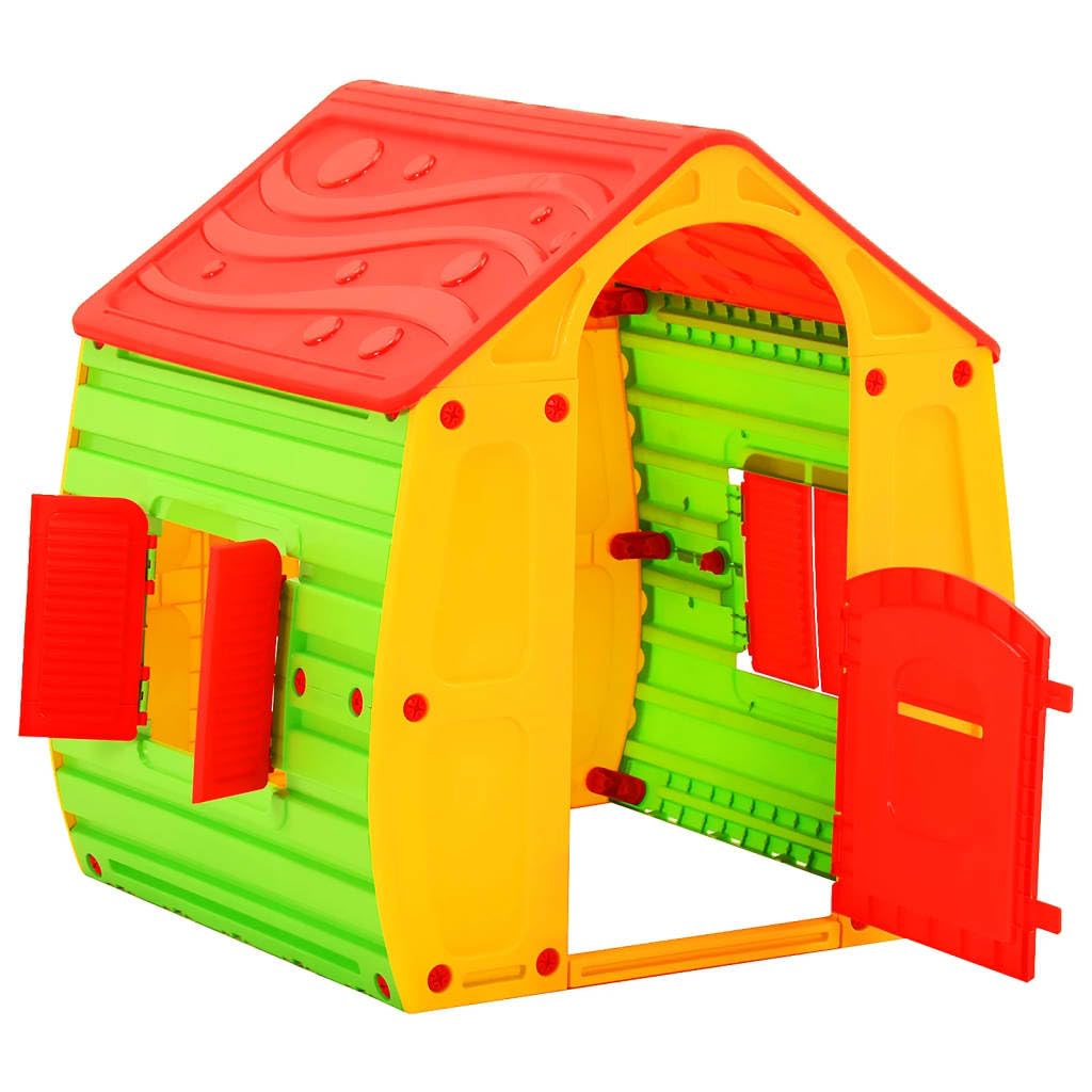 PP Spielhaus 102x90x109 cm | Leicht, UV-bestaendig, mit Briefschlitz, fuer Drinnen und Draussen