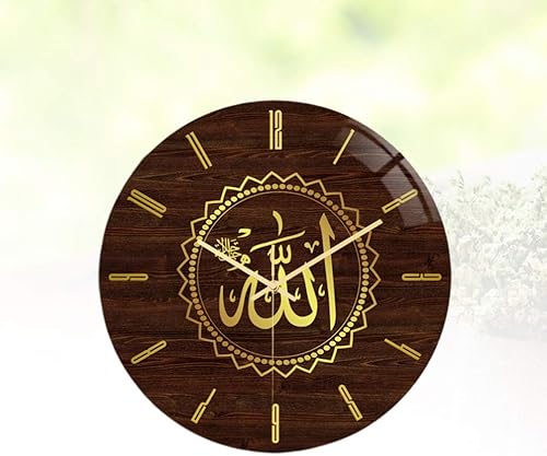 Miniatura 7 de Reloj de pared musulmán Eid Al-Fitr de acrílico, estilo vintage, para uso doméstico, dormitorio, sala de estar, arte de fácil lectura, reloj de
