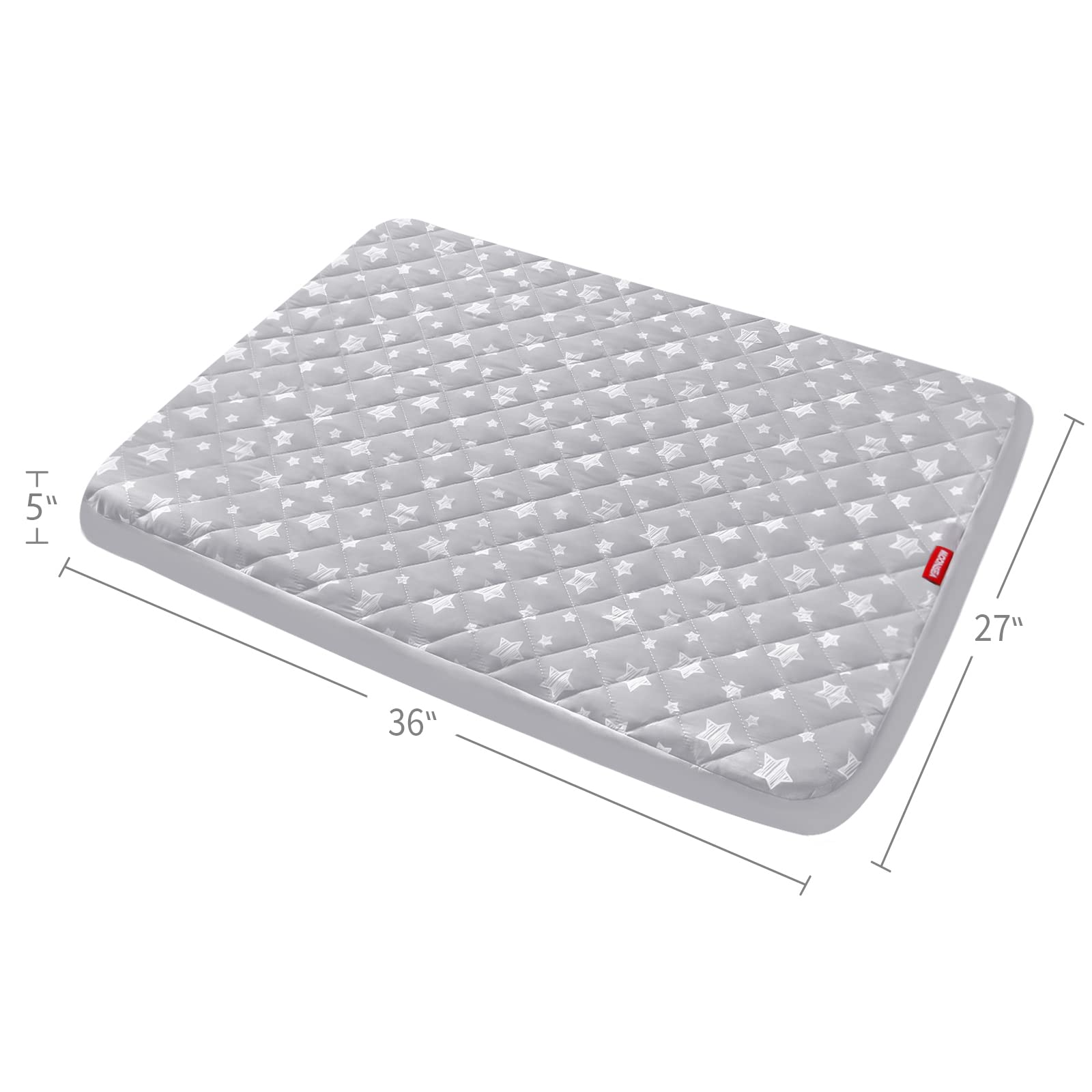 Moonsea Dog Bed Covers Replacement Washable 2 Pack, Waterproof Dog Bed Covers Dog Pillow Cover Quilted, Pet Bed Cover Lovely Grey Star Print, Puppy Bed Cover 27x36 Inches, for Dog/Cat, Cover Only - image 6