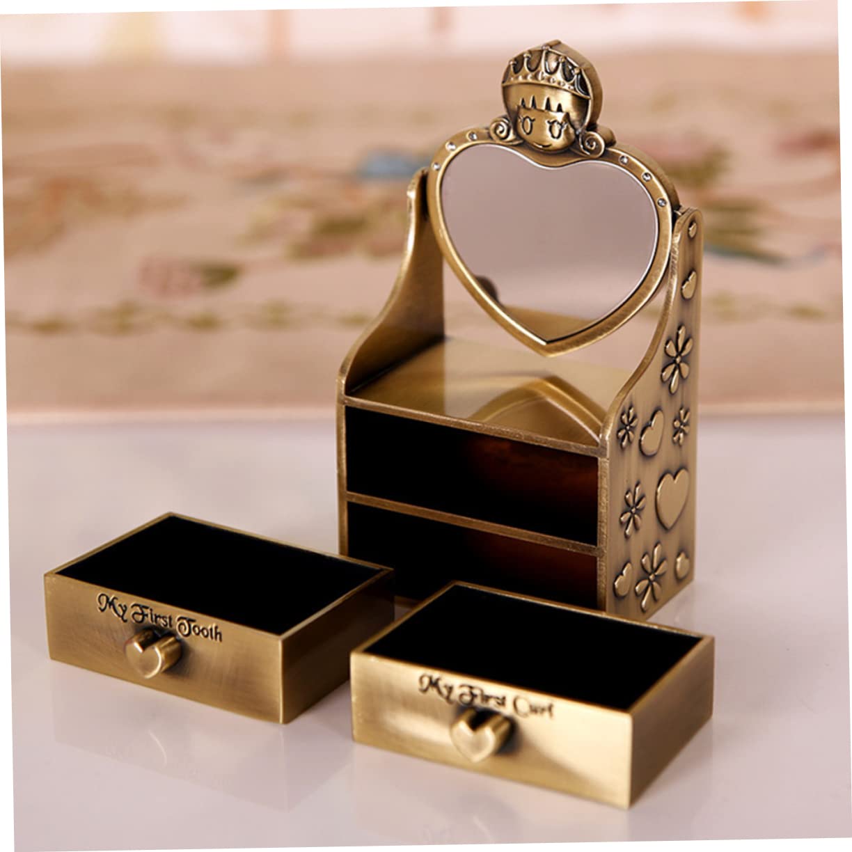 HEMOTON Baby Shower Baby Tooth Container Fetal Hair Deciduous Teeth Storage Box