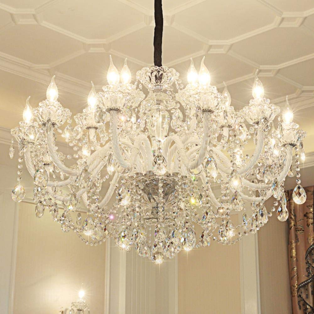 HELCEKOU European Luxury Chandelier - Elegant Wall Lamp for Living Room Restaurant Villa & Hotel Penthouse White Perfect Atmosphere Decor Accent