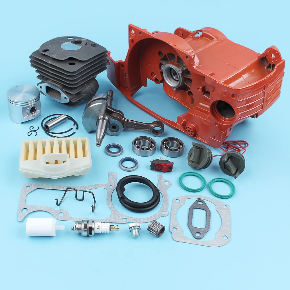 UNARAY Filtro de Aire de cojinete de cigüeñal de pistón de Cilindro de 50mm Apto for Husqvarna 362 365 371 372 Junta de Filtro de Tapa de Combustible de Aceite de Motosierra