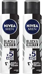 Kit NIVEA Desodorante Aerosol Men Black&White Invisible - 2 unidades